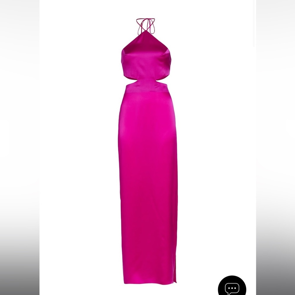 Amanda Uprichard Akron Silk Cut-Out Maxi Dress